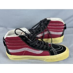 VANS Sk8-Hi Notchback Split VR3 LX Vintage Sport Black Red VN0A5FBH458 Size 8